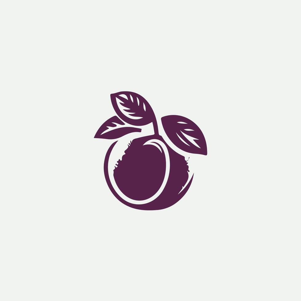 Pure Natural Fruits Logo Design vector