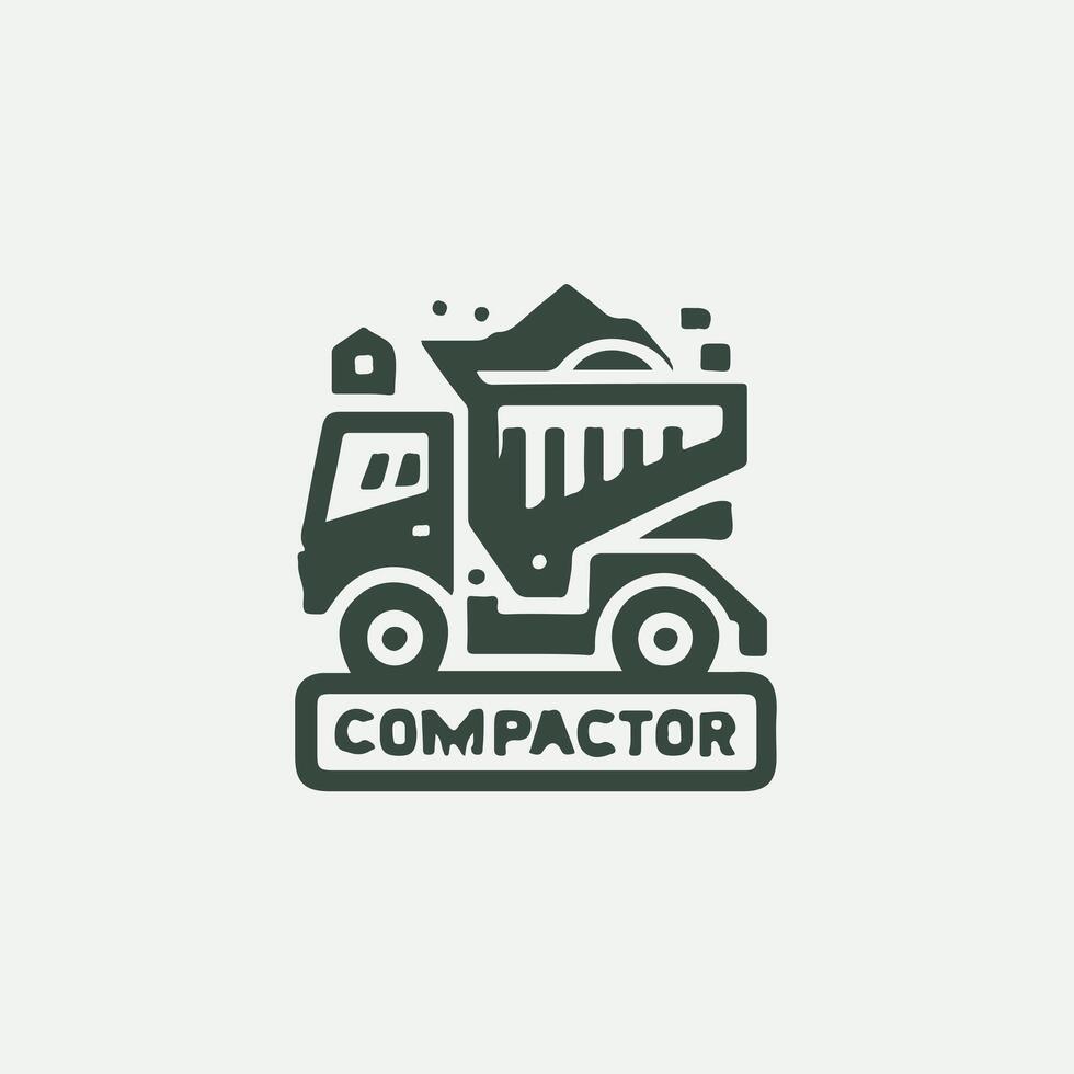 Mighty Compactor Compactor design vector