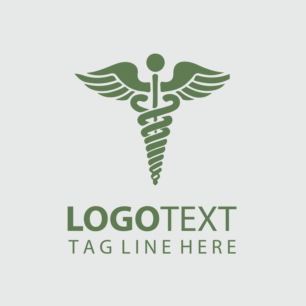 Caduceus Flow Caduceus Symbol design vector