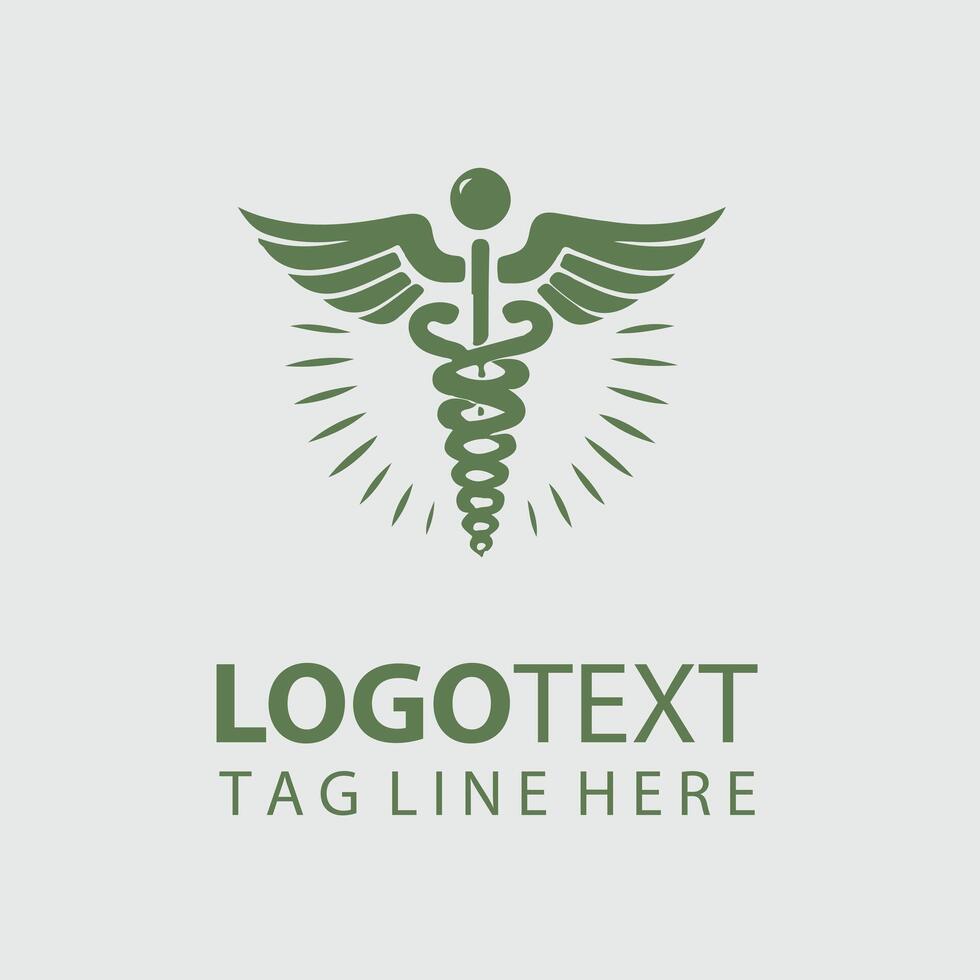 Caduceus Vibe Caduceus Symbol design vector