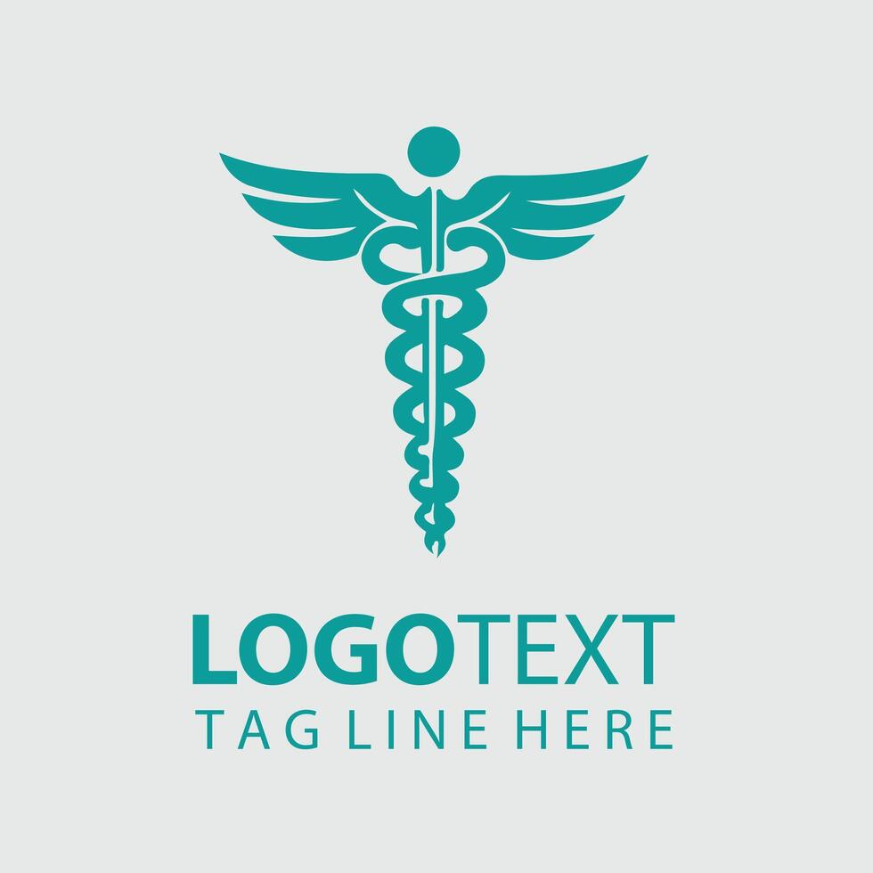 Caduceus Peak Caduceus Symbol design vector