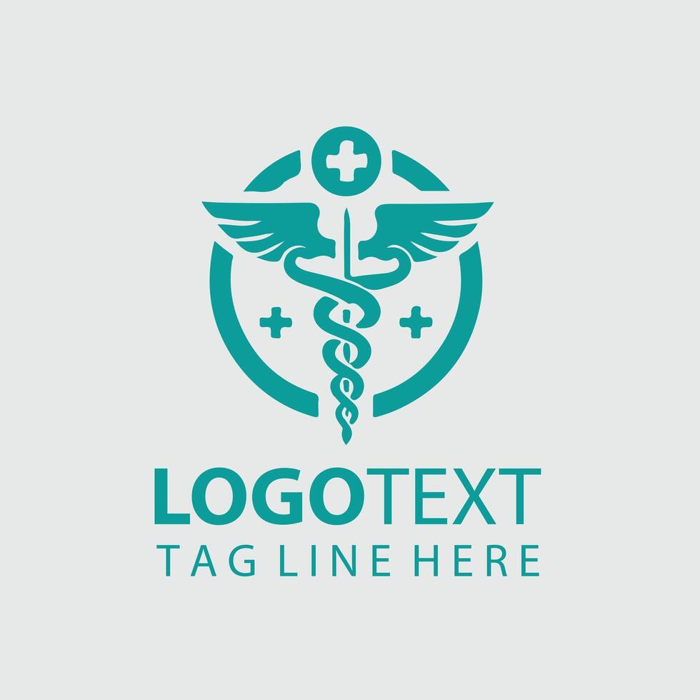Winged Caduceus Caduceus Symbol design vector