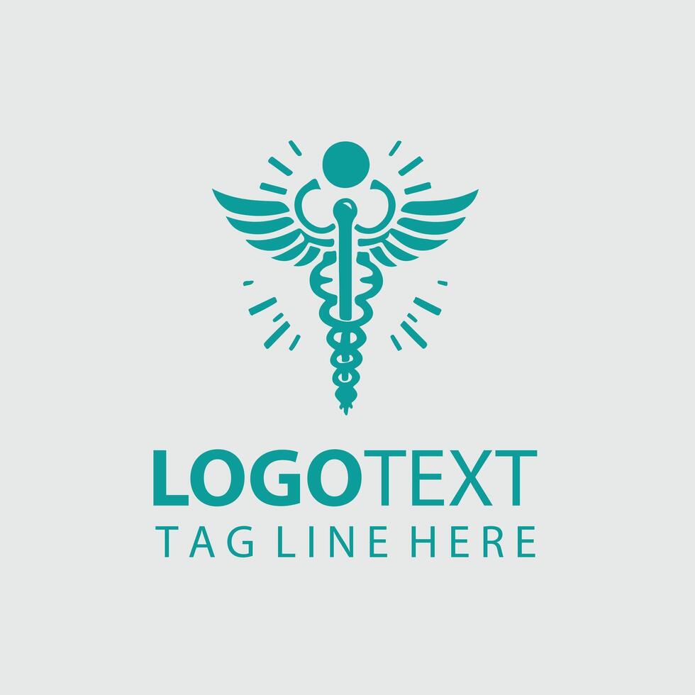Winged Emissary Caduceus Symbol design vector