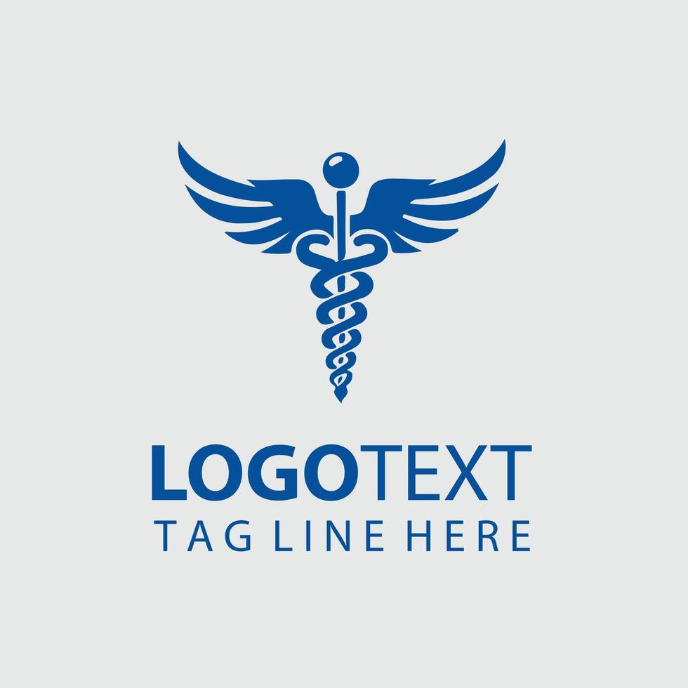 Winged Light Caduceus Symbol design vector