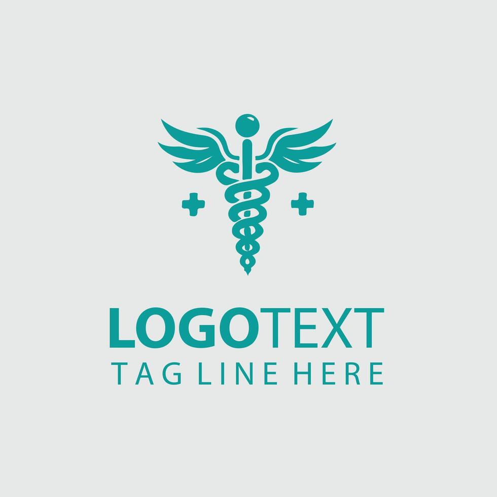 Healing Path Caduceus Symbol design vector