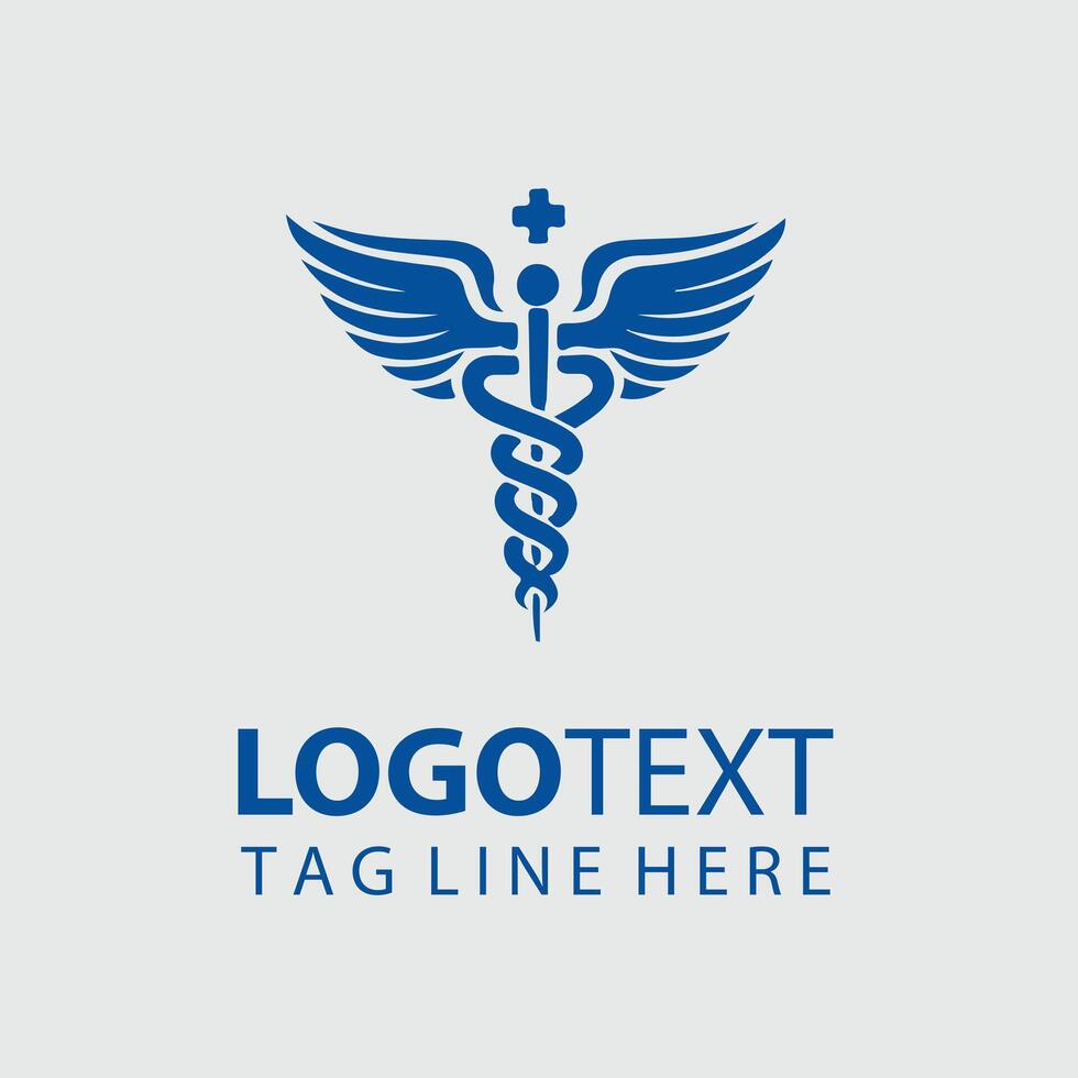 Winged Majesty Caduceus Symbol design vector