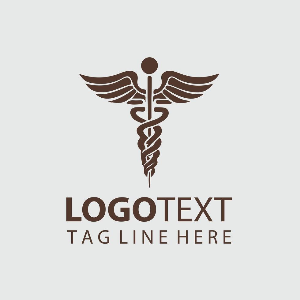 Caduceus Light X Caduceus Symbol design vector