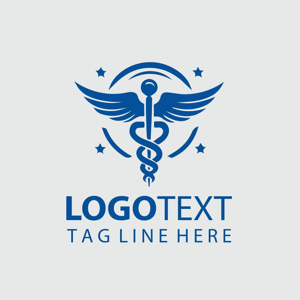 Healing Might X Caduceus Symbol design vector