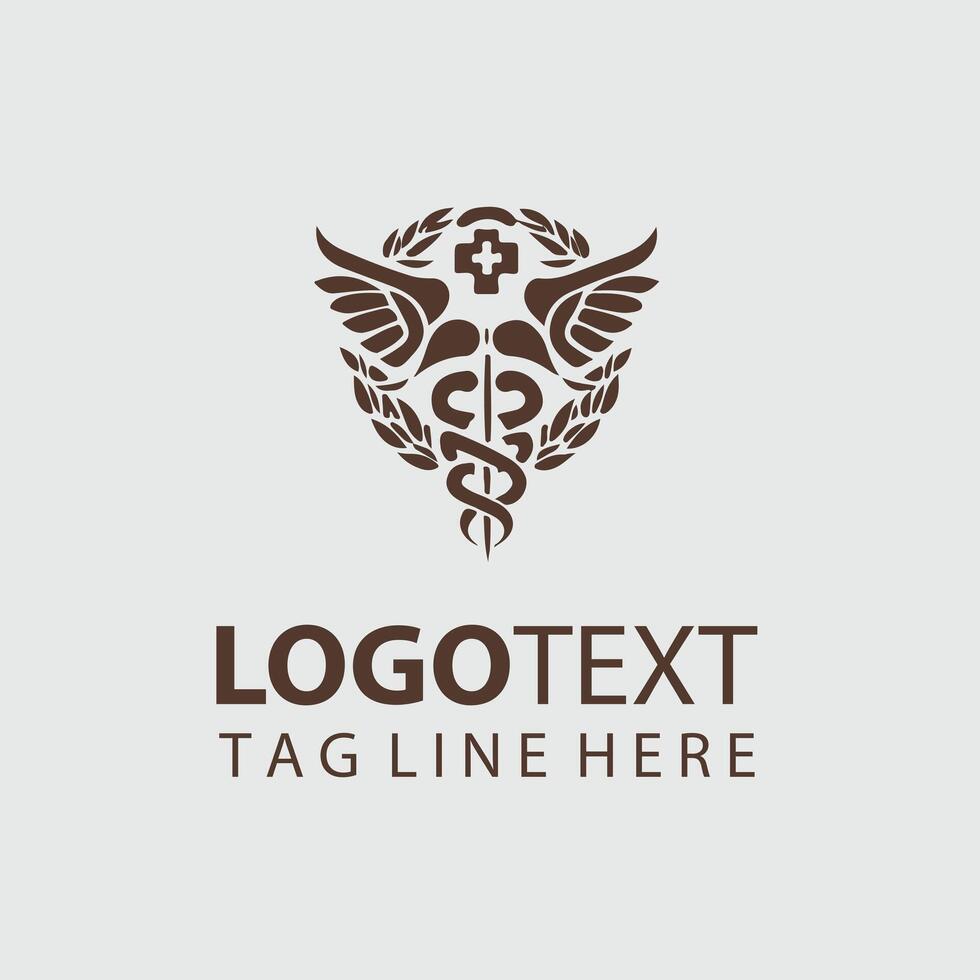 Caduceus Link Caduceus Symbol design vector