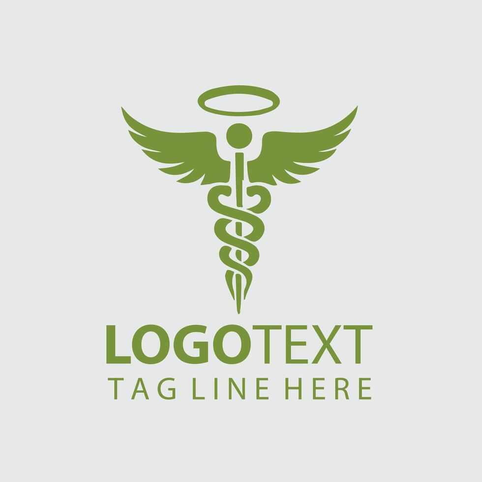 Serpent Spirit Caduceus Symbol design vector