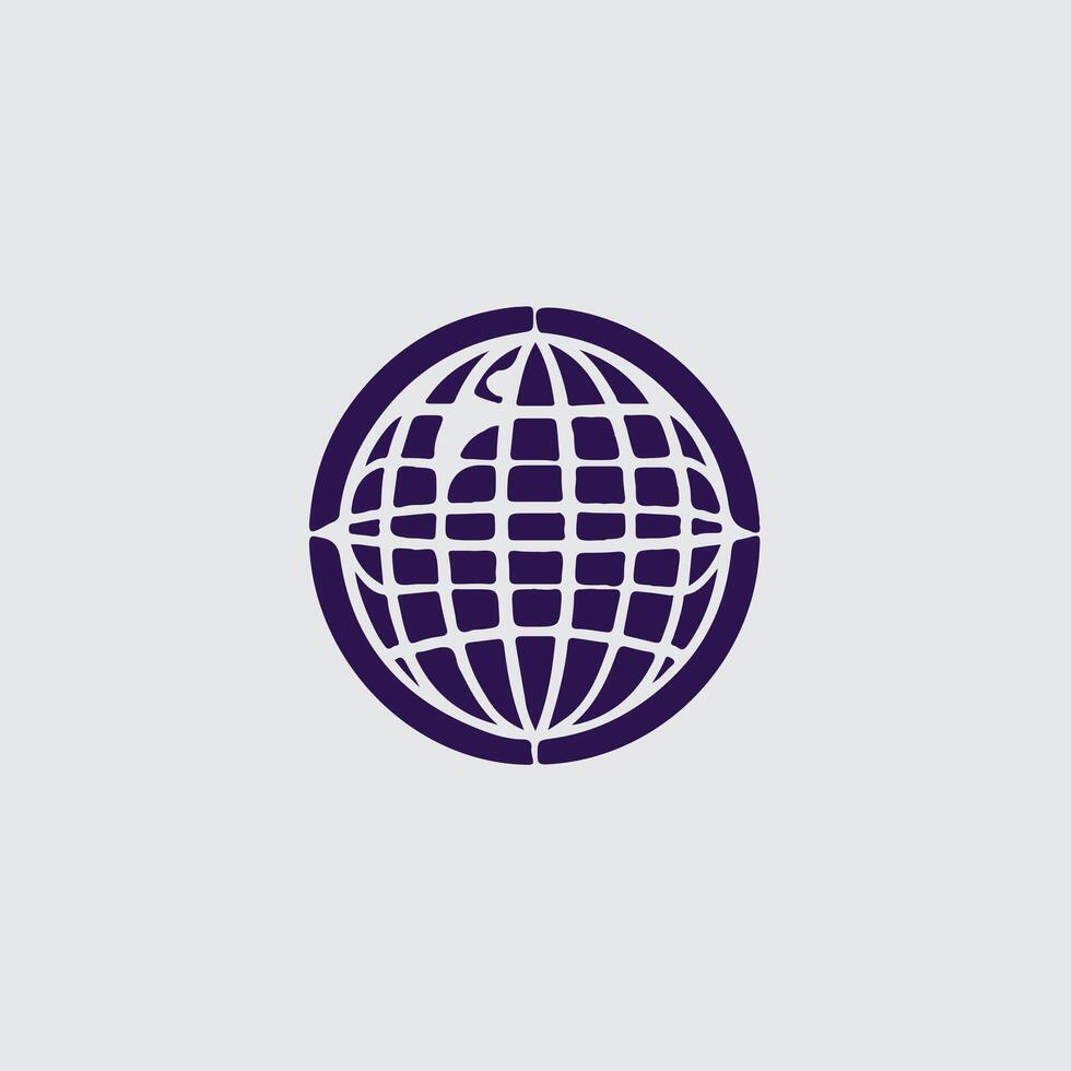 Global Orbit X Globe design vector