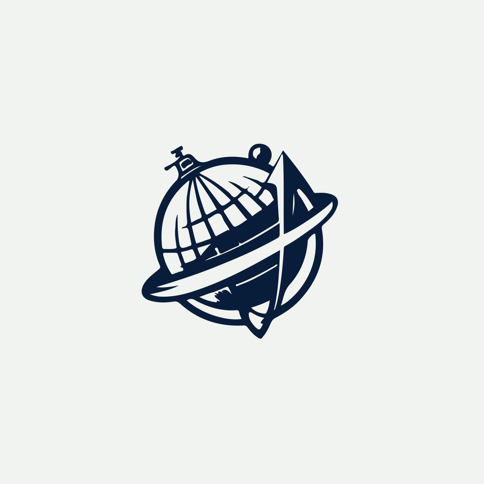 Orbit Tech Globe design vector