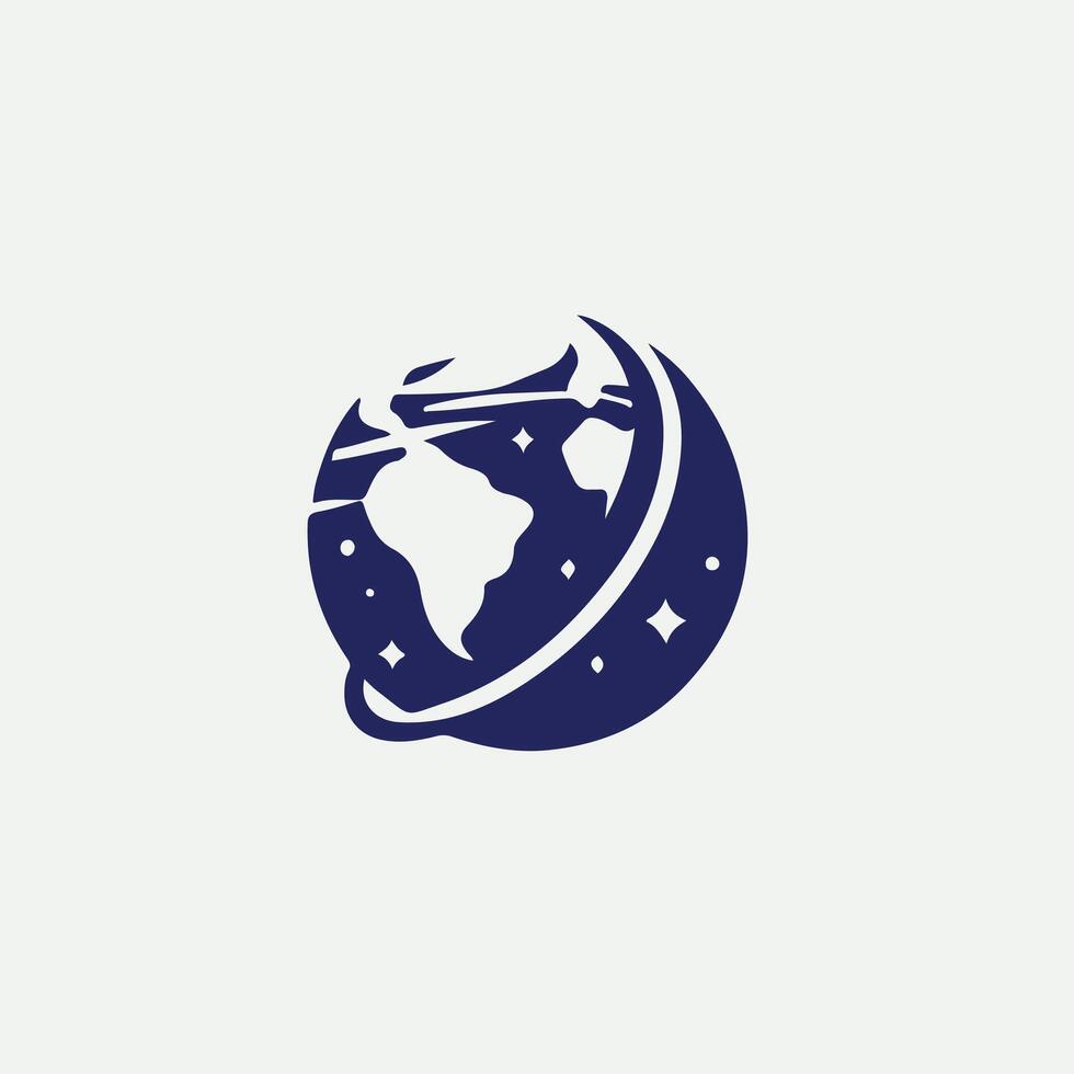 Orb X cel Globe design vector