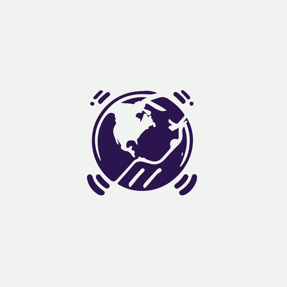 Planet Linker Globe design vector
