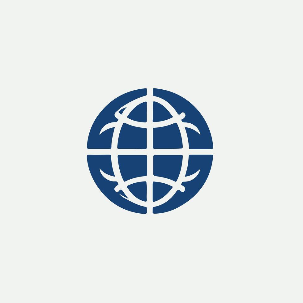 Orb Scope Globe design vector