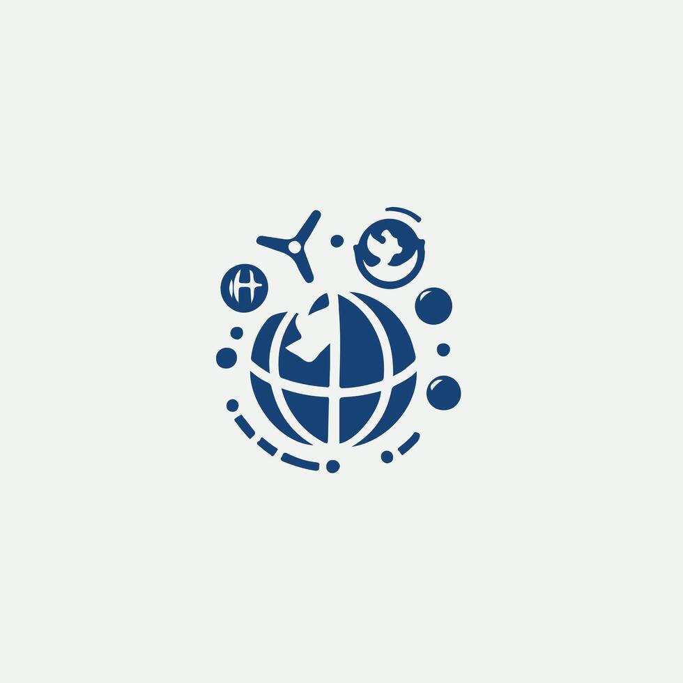 Earth Glimpse Globe design vector