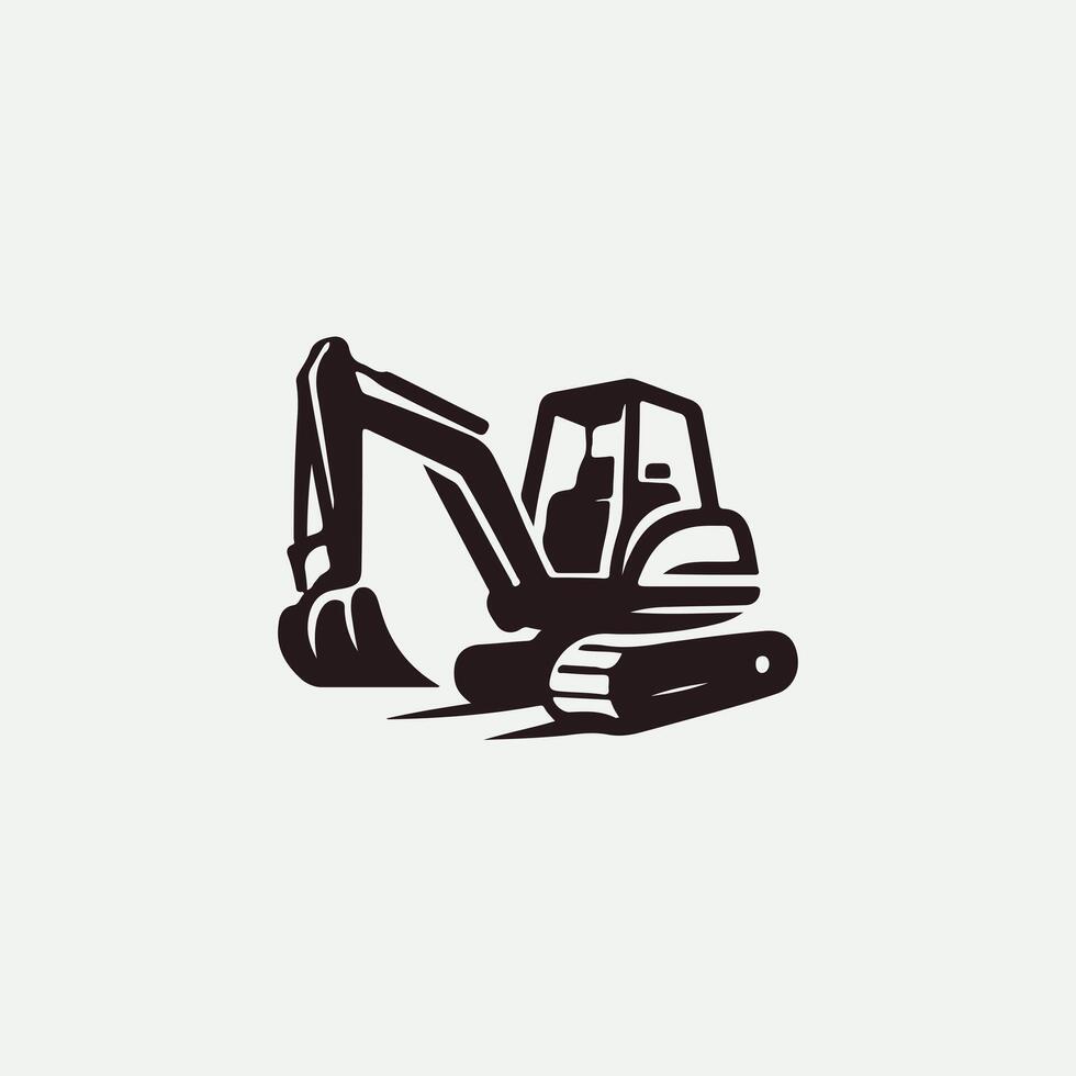 Master Dig Backhoe Excavator Logo vector