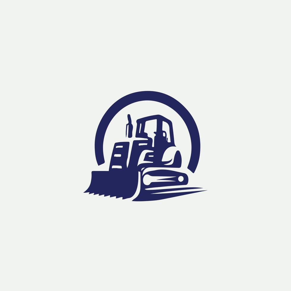 Dirt Devil Backhoe Excavator Logo Design vector