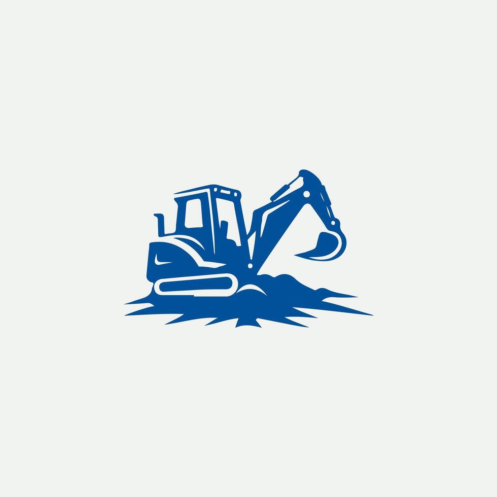 Pro Dig Solutions Backhoe Excavator Logo vector