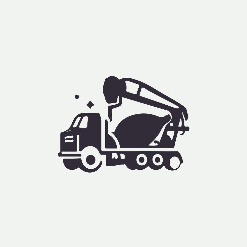 Steel Mixer concrete mixer trucK vector