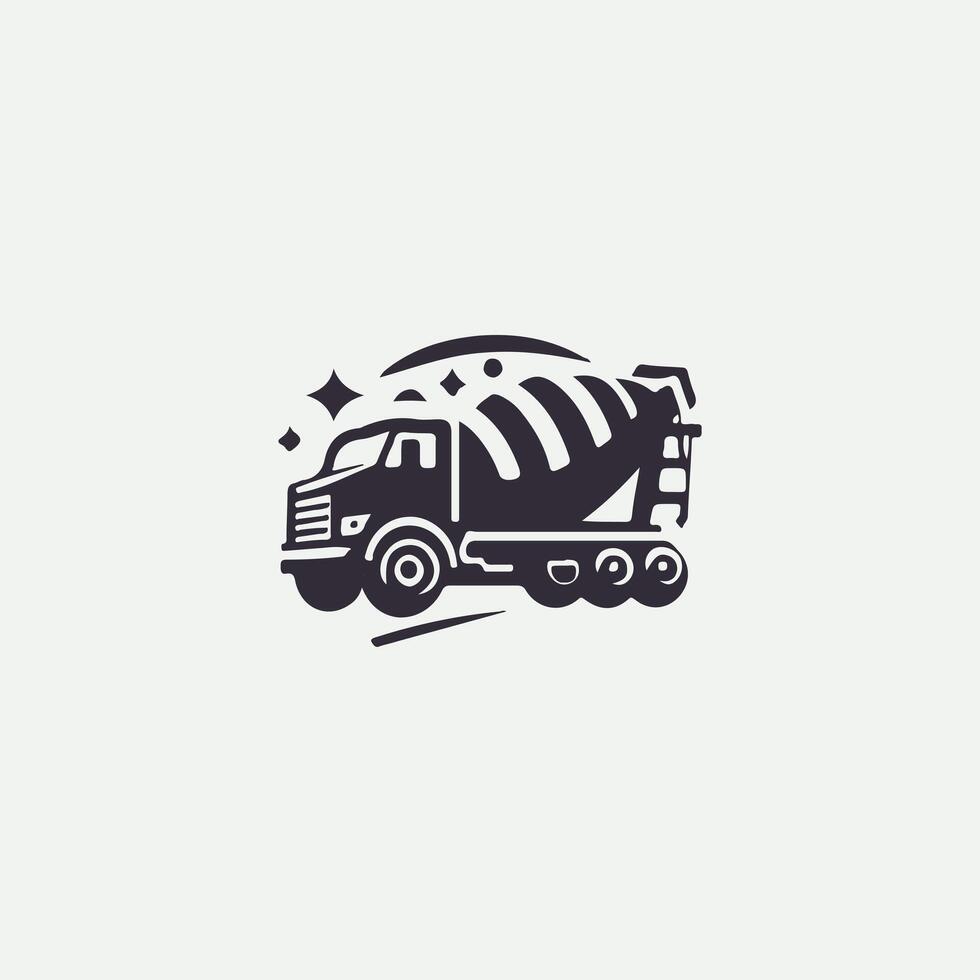 Swift Mix concrete mixer trucK vector