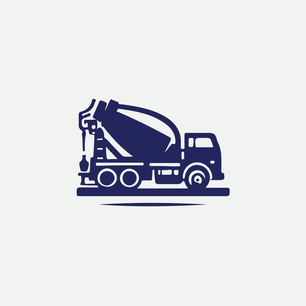 Cement Flow concrete mixer trucK vector