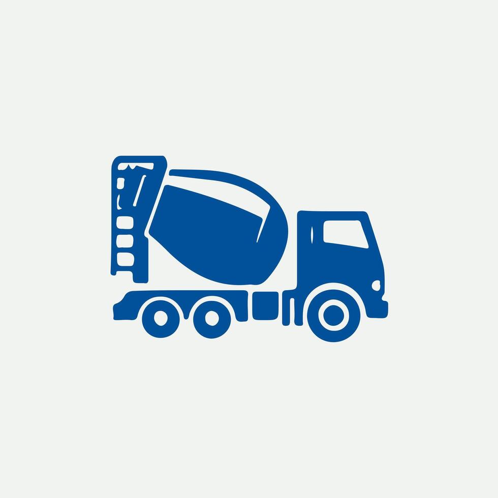 Rapid Mix concrete mixer trucK vector