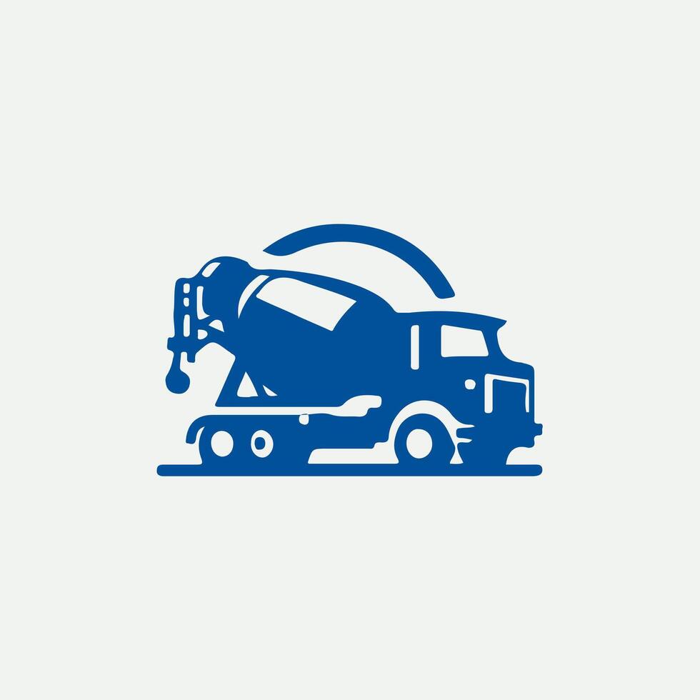 Solid Drive concrete mixer trucK vector