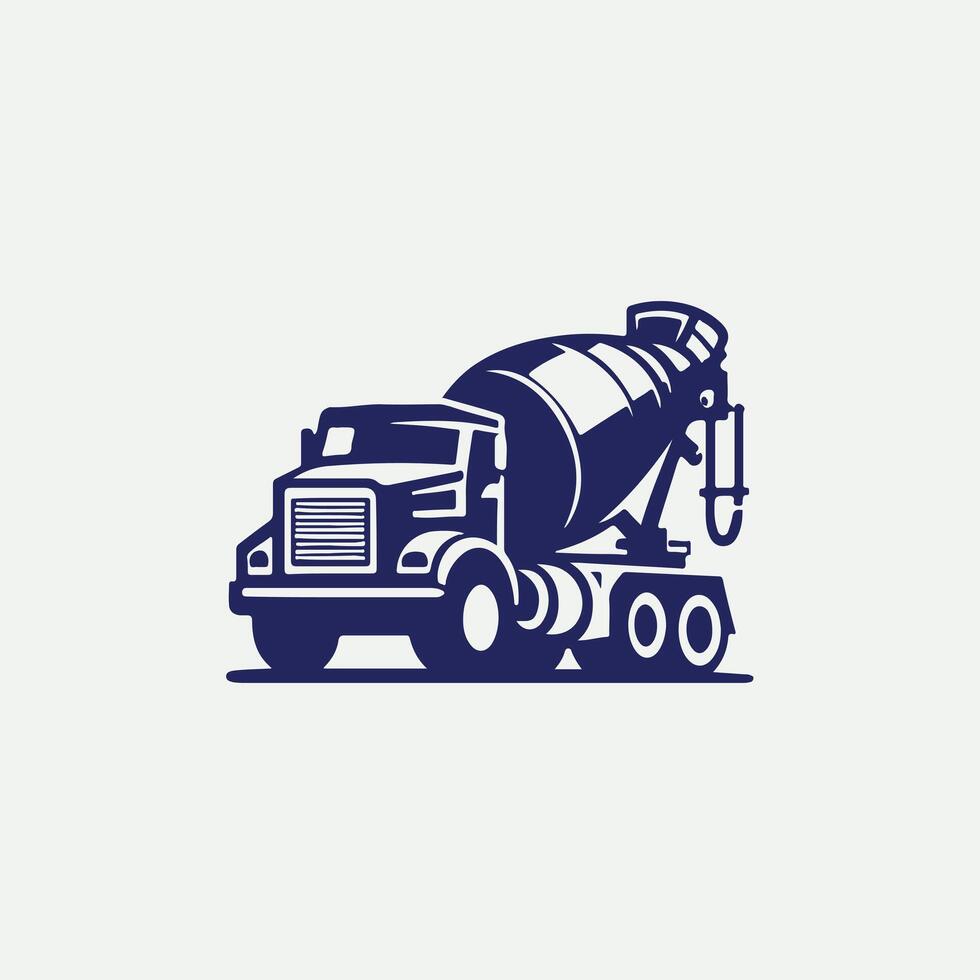 Mix Runner concrete mixer trucK vector