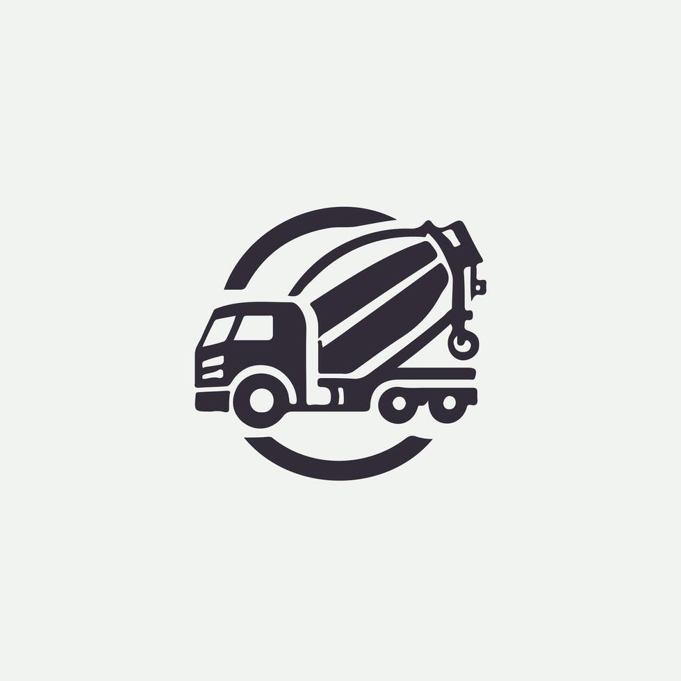 Mighty Mixer concrete mixer trucK vector