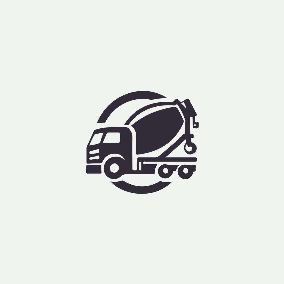 Pro Mixer concrete mixer trucK vector