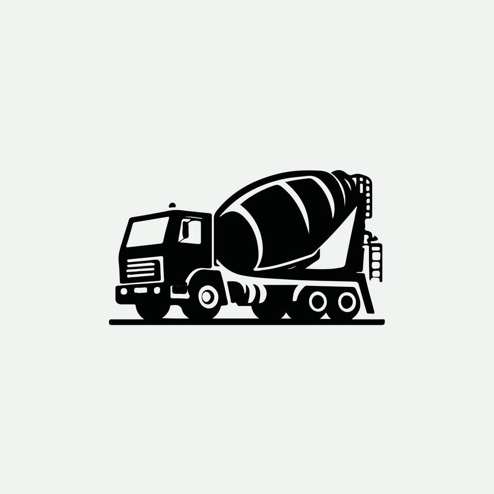 Mega Mix concrete mixer trucK vector