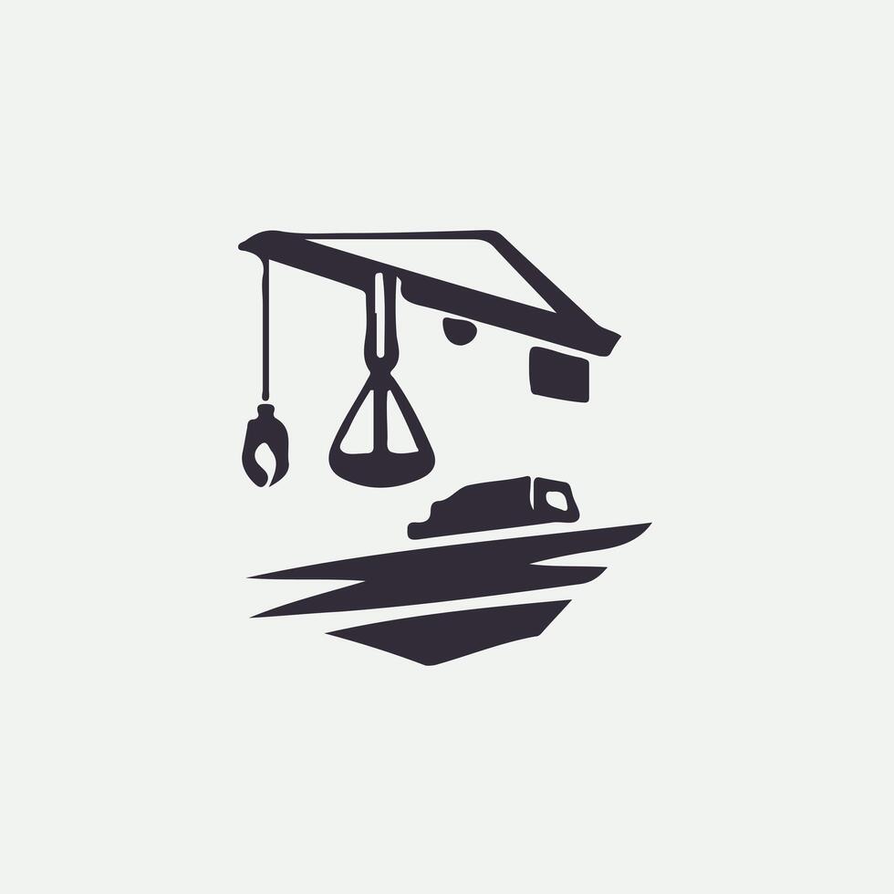 Unlimited Crane Logo Design vector
