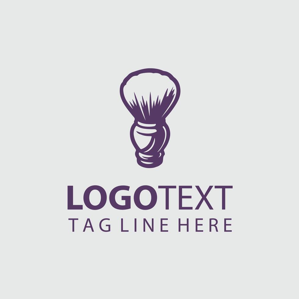 Perfect Bristle Shaving Brushes Logo Design vector