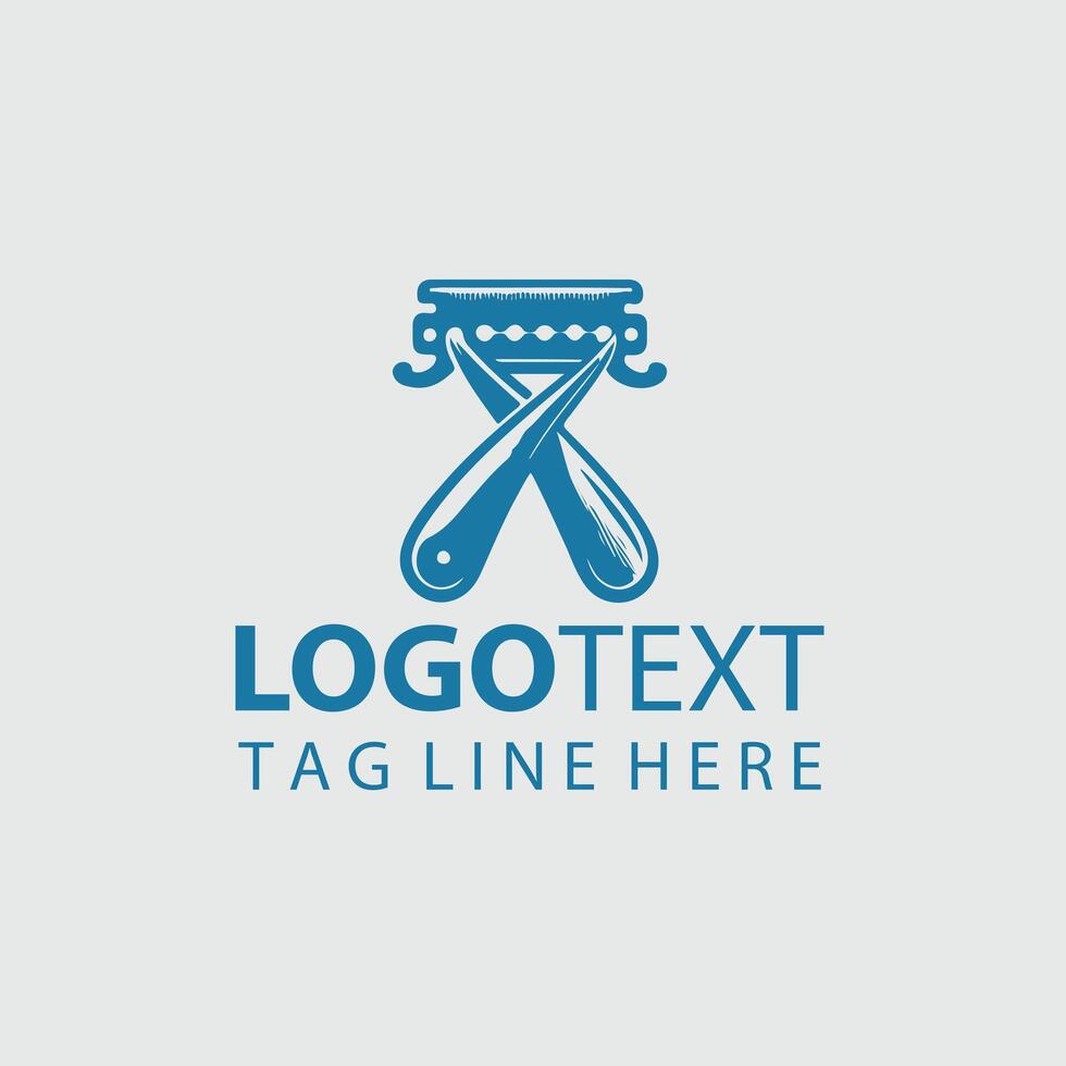 Shave Legacy Straight Razors Design vector