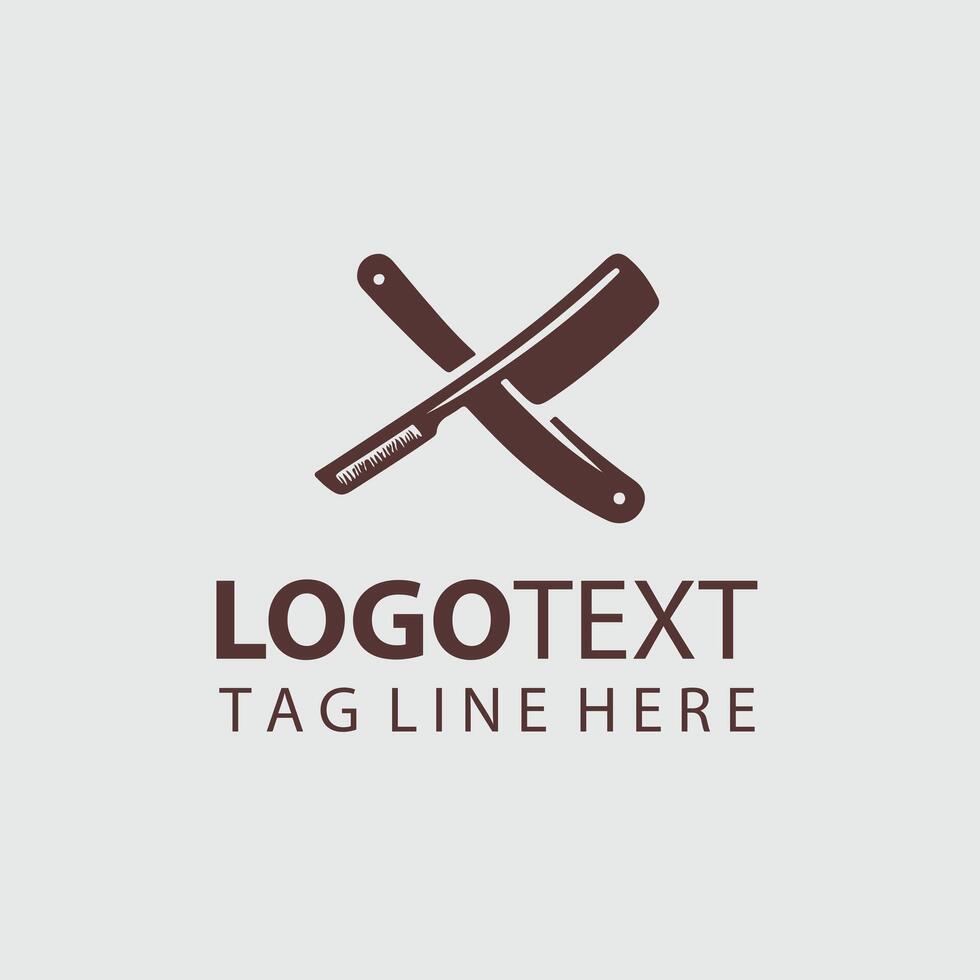 Steel Sharp Straight Razors Design vector