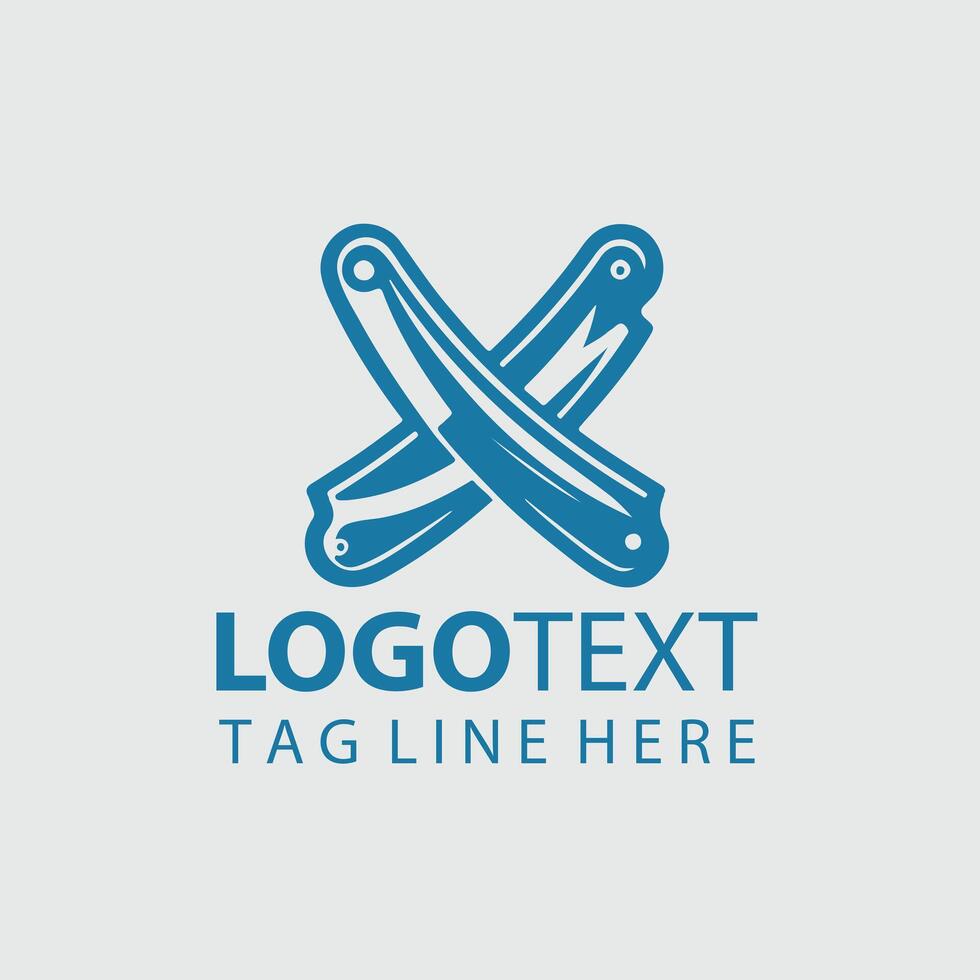 True Sharp Straight Razors Design vector