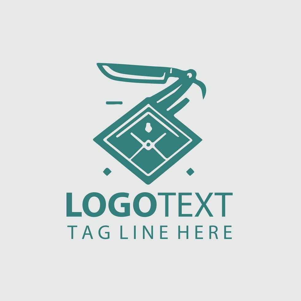 Edge Forge Straight Razors Design vector