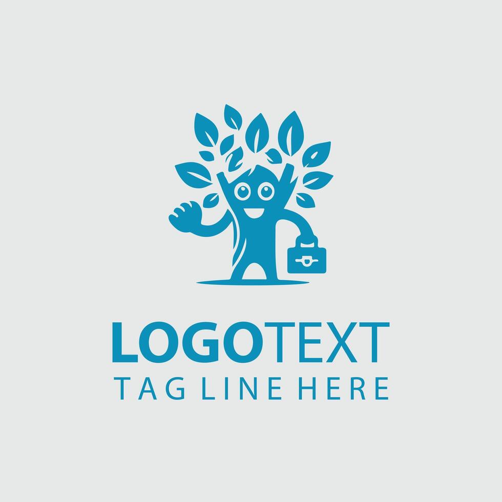 Oak frost Mascot tree design vector