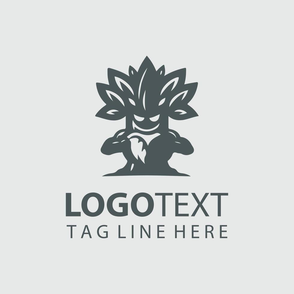 Sequoia wood Mascot tree design vector