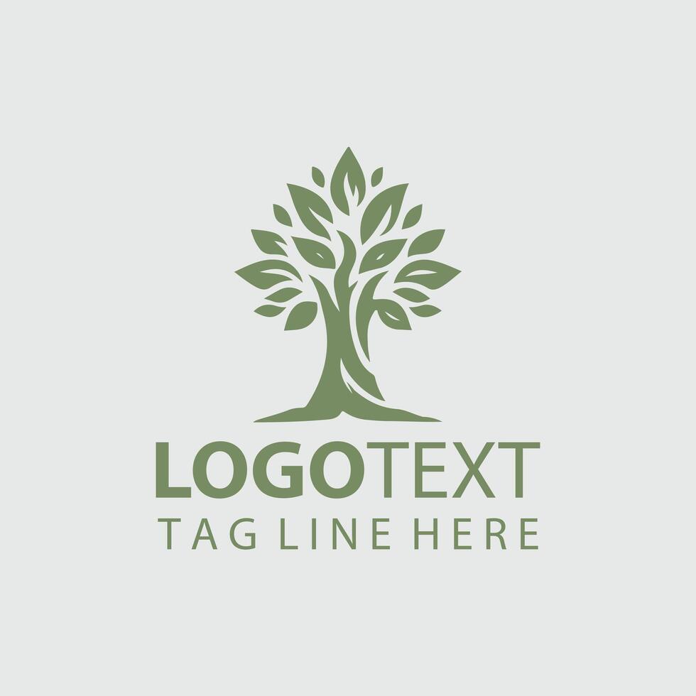Timber field Mascot tree design vector