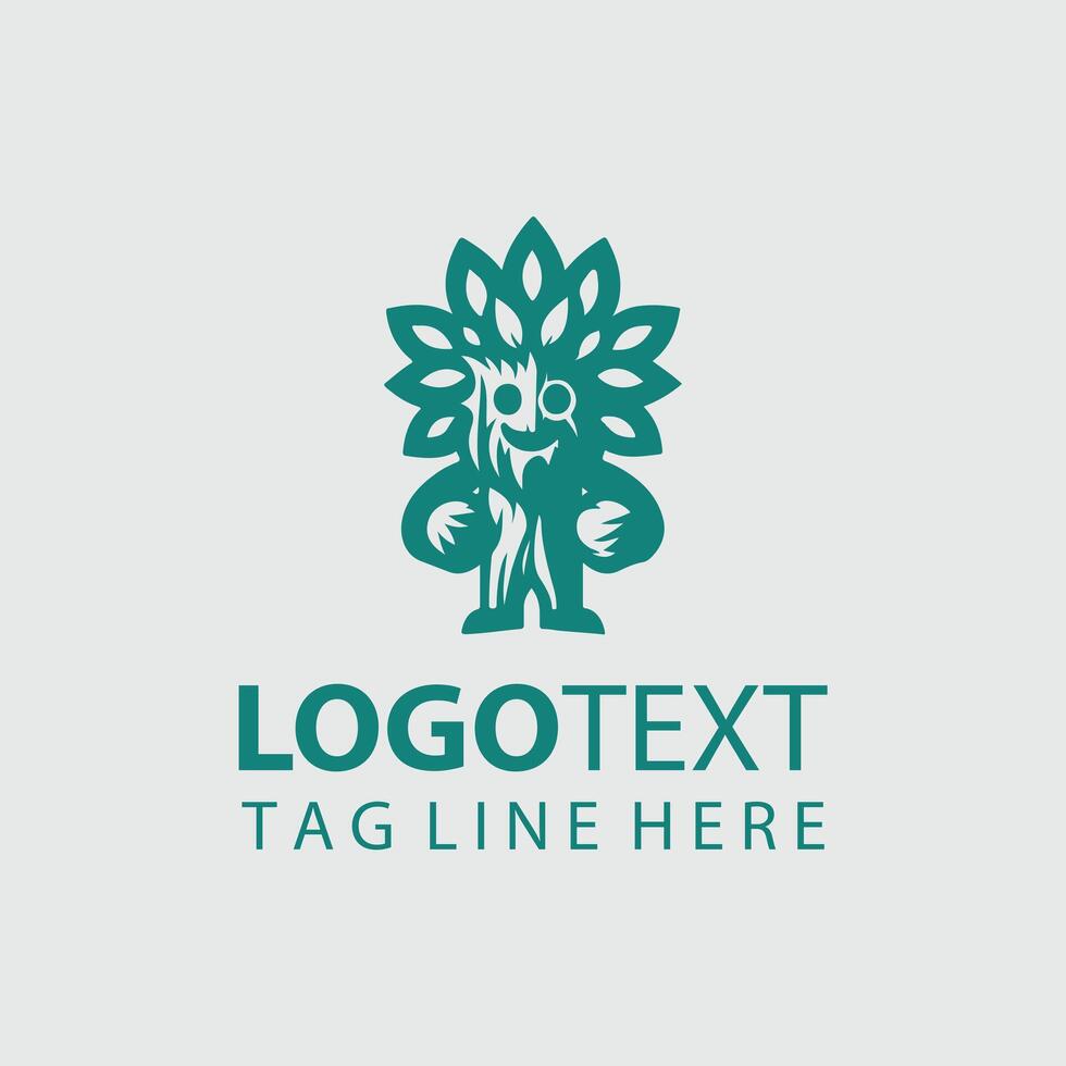 Pinesy camore Mascot tree design vector