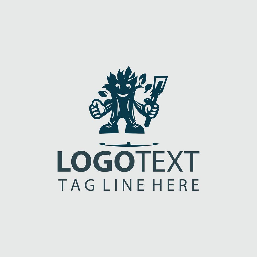 Forest glade Mascot tree design vector