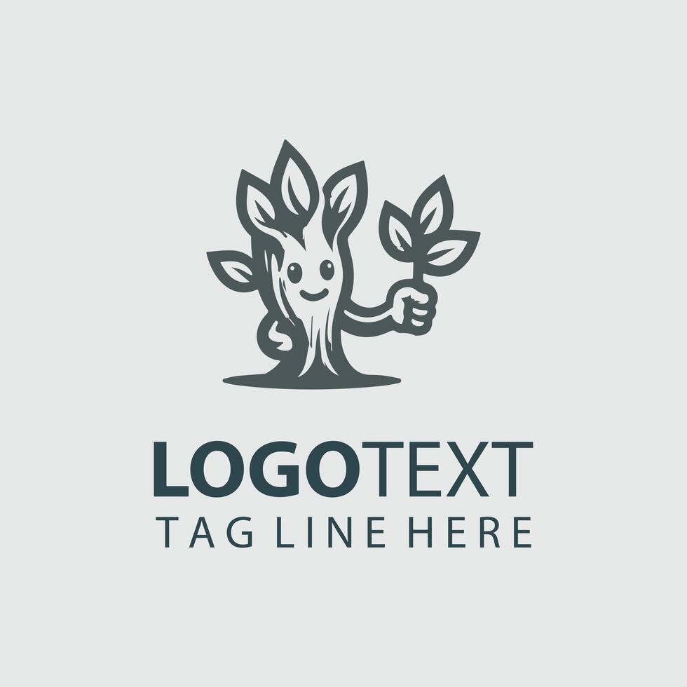 Oakwillow Mascot tree design vector