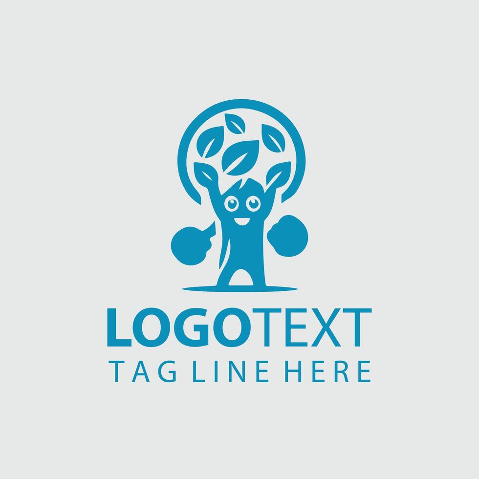 Green whisper Mascot tree design vector