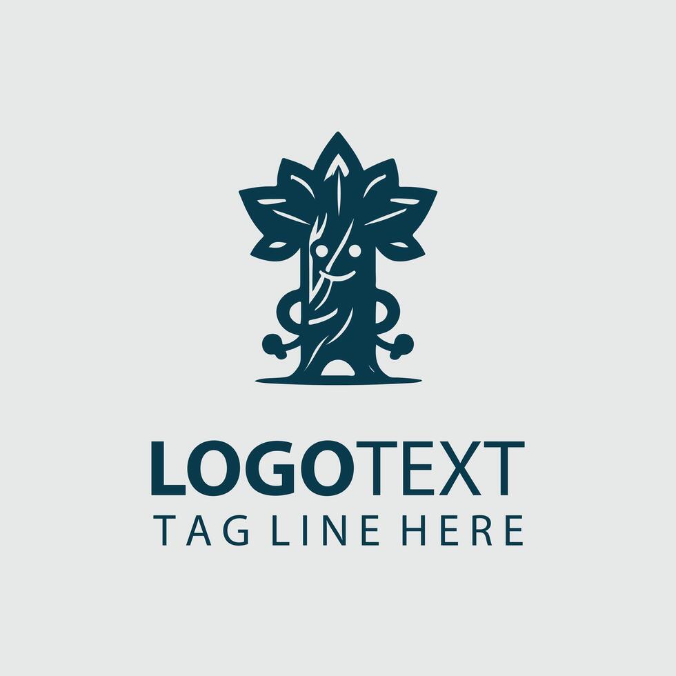 The Earth Element Mascot tree design vector