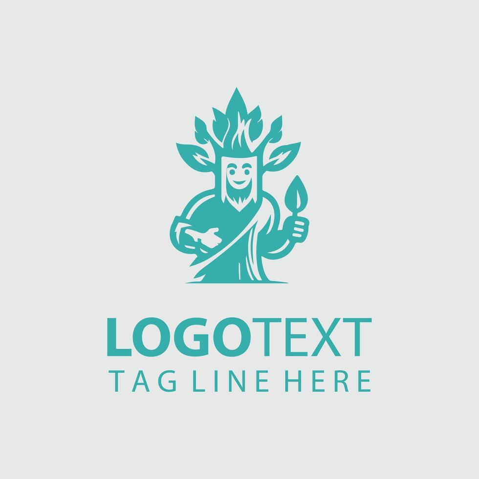Sapling Savior Mascot tree design vector