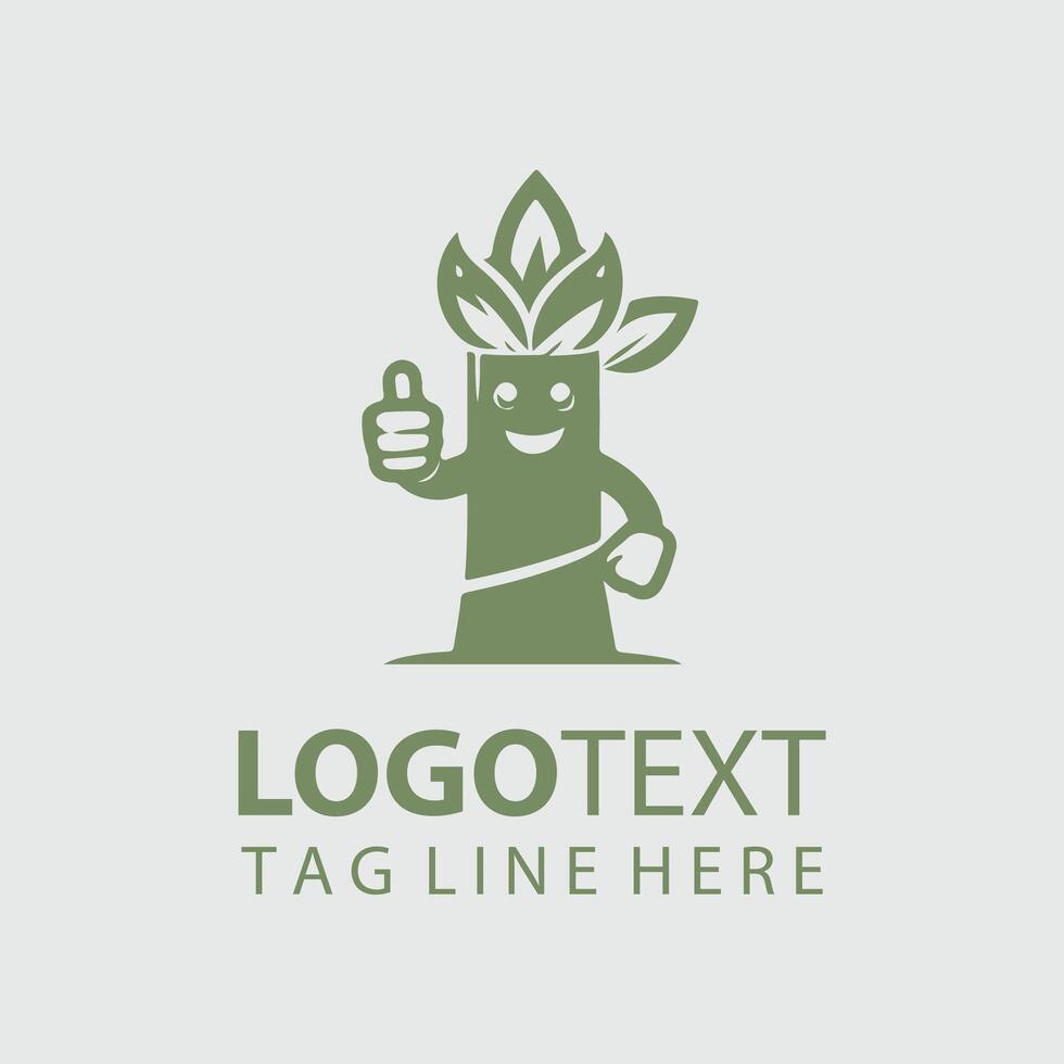 Root Ranger Mascot tree design vector
