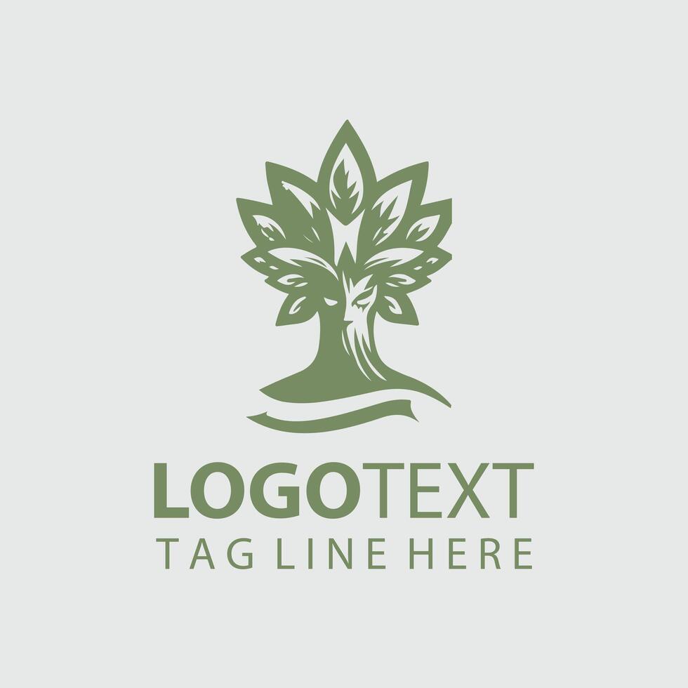 Timber Mascot tree design vector