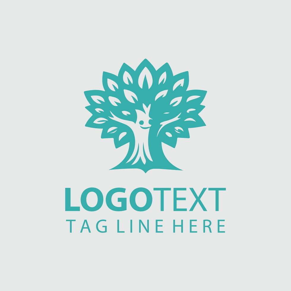 Leaf Legend Mascot tree design vector